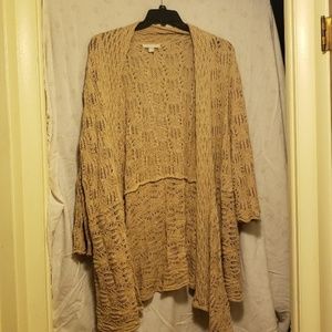 Plus Size Beige Cardigan